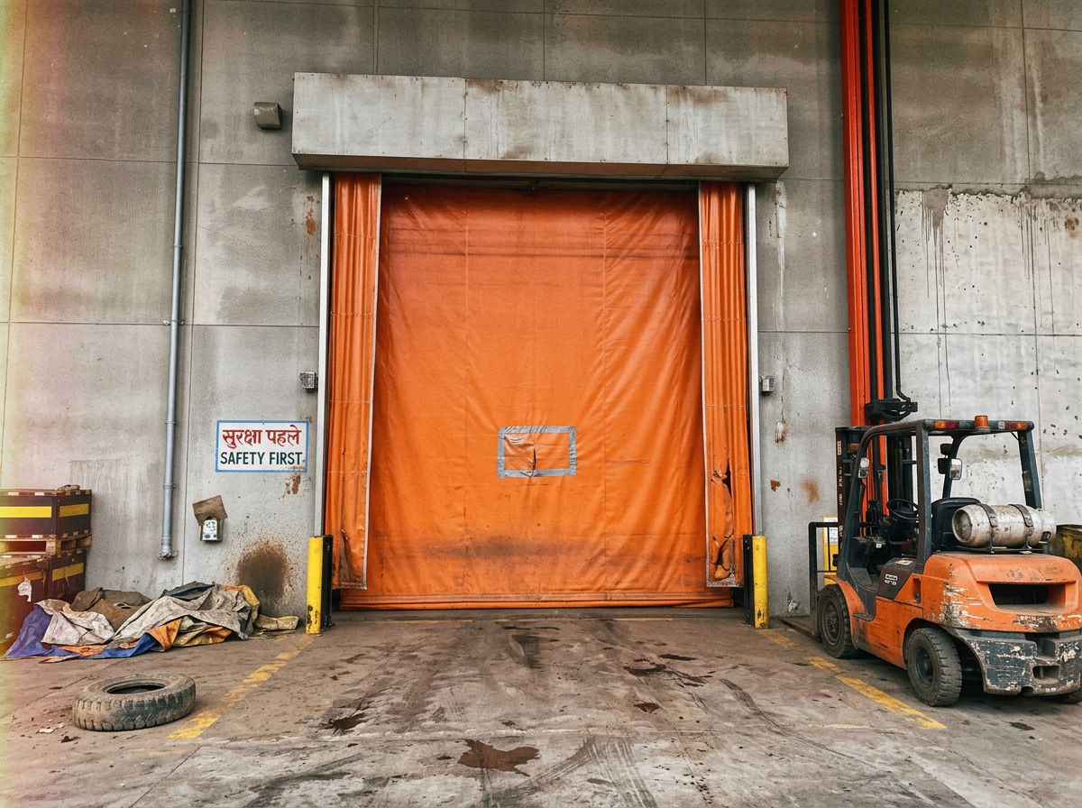 Loading Bay Curtains — Weather-seal PVC curtains for warehouse docks, cold rooms and workshops.