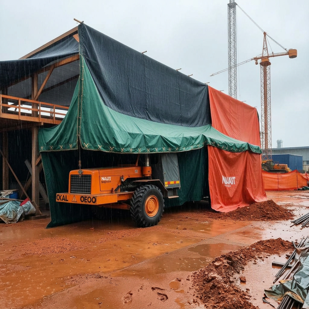 Monsoon Industrial Covers — Site-ready heavy tarpaulin covers for construction & plant equipment.
